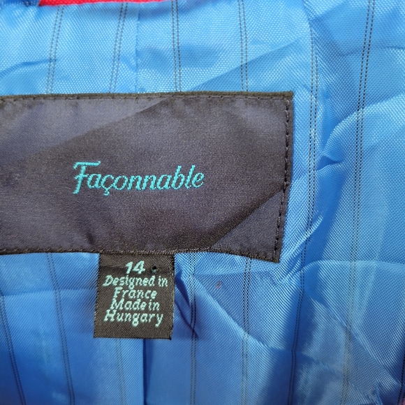 Faconnable red flag jacket with belt red 14 - Picture 3 of 6